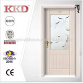 Puerta de madera acero KJ-707 para el nuevo diseño con el vidrio utilizado en dormitorio y cuarto de baño como apartamento